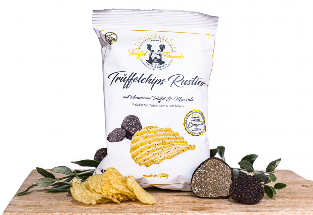 Trüffelchips mit schwarzem Trüffel